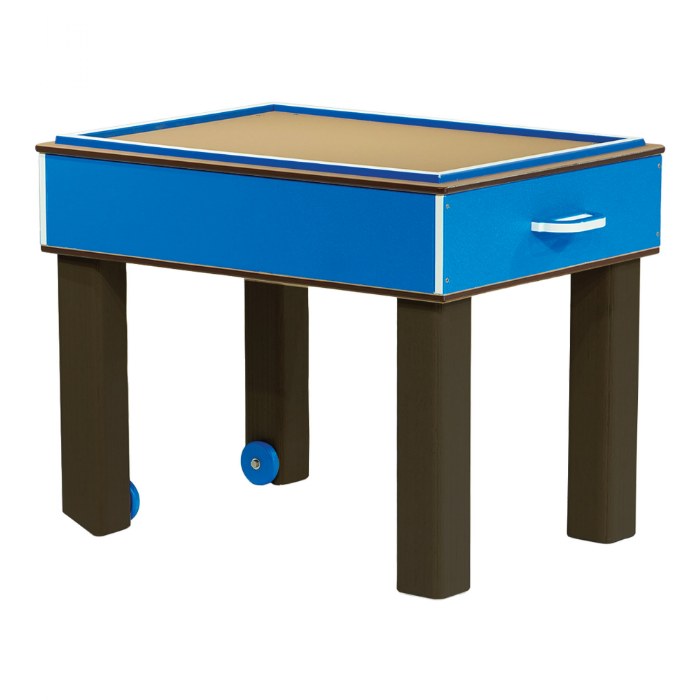 Alternate Image #1 of Nesting Nature Table - Toddler Height 20" - Blue/Chocolate