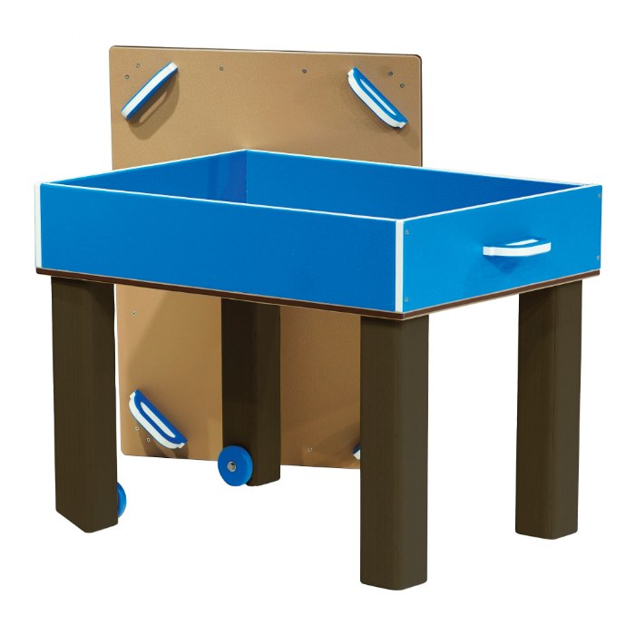 Alternate Image #1 of Nesting Nature Table - Toddler Height 20" - Blue/Chocolate