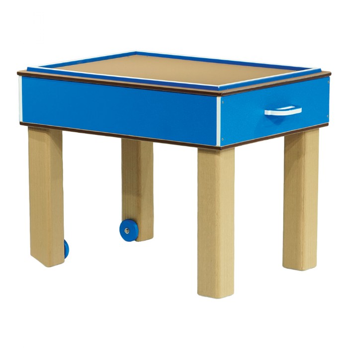 Alternate Image #1 of Nesting Nature Table - Toddler Height 20" - Blue/Latte