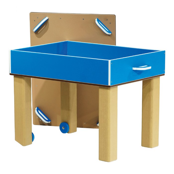 Alternate Image #1 of Nesting Nature Table - Toddler Height 20" - Blue/Latte