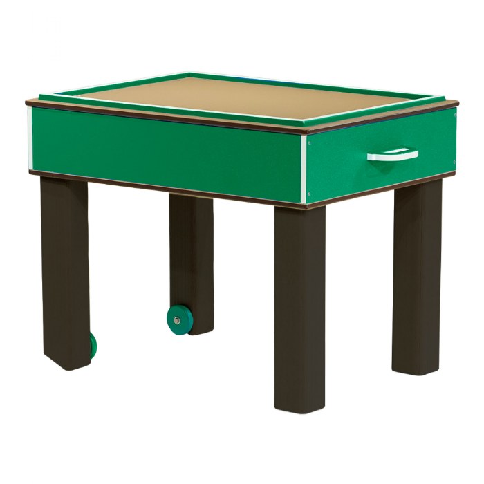 Alternate Image #1 of Nesting Nature Table - Toddler Height 20" - Green/Chocolate
