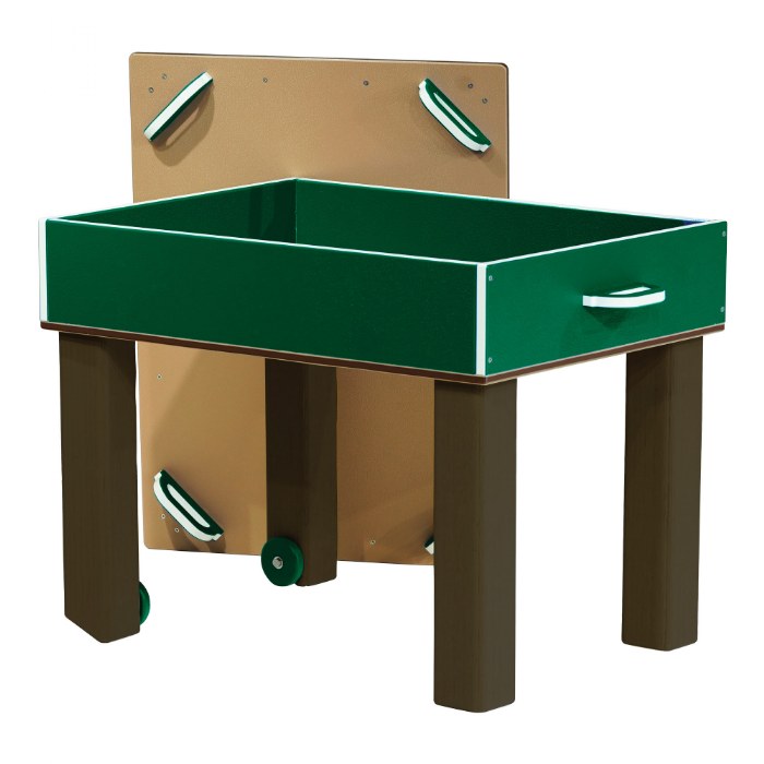 Alternate Image #1 of Nesting Nature Table - Toddler Height 20" - Green/Chocolate