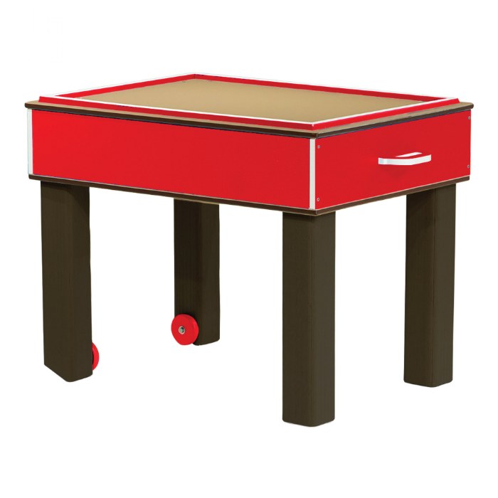 Alternate Image #1 of Nesting Nature Table - Toddler Height 20" - Red/Chocolate