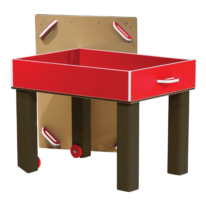 Alternate Image #1 of Nesting Nature Table - Toddler Height 20" - Red/Chocolate