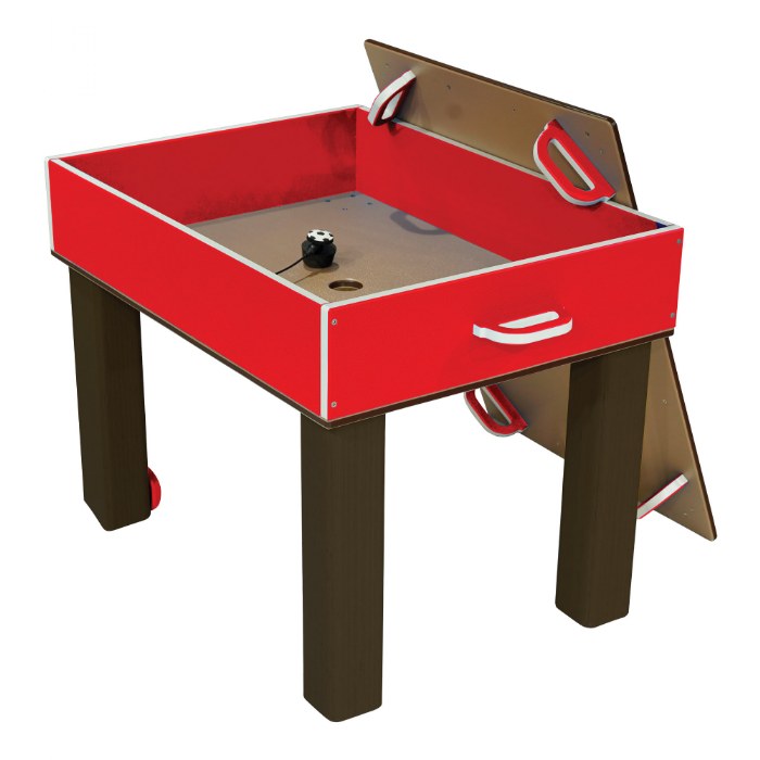 Alternate Image #1 of Nesting Nature Table - Toddler Height 20" - Red/Chocolate