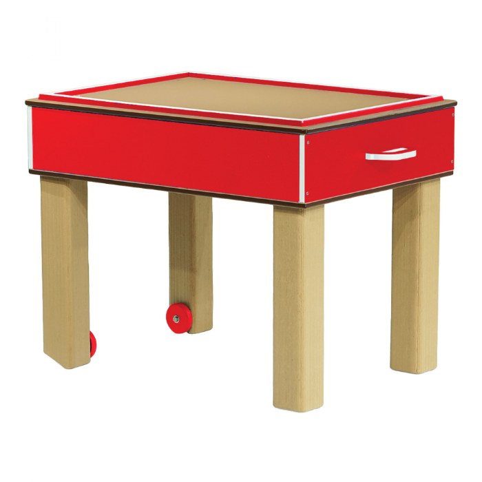 Alternate Image #1 of Nesting Nature Table - Toddler Height 20" - Red/Latte