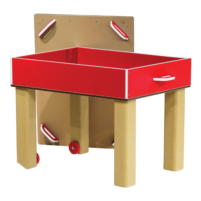 Alternate Image #1 of Nesting Nature Table - Toddler Height 20" - Red/Latte