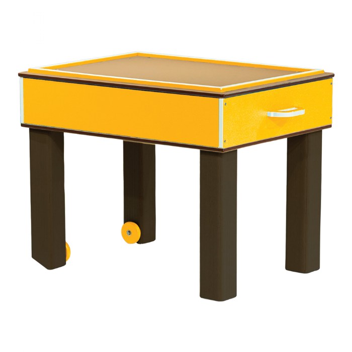 Alternate Image #1 of Nesting Nature Table - Toddler Height 20" - Yellow/Chocolate