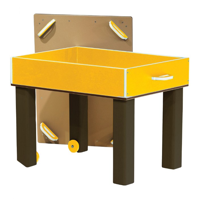Alternate Image #1 of Nesting Nature Table - Toddler Height 20" - Yellow/Chocolate