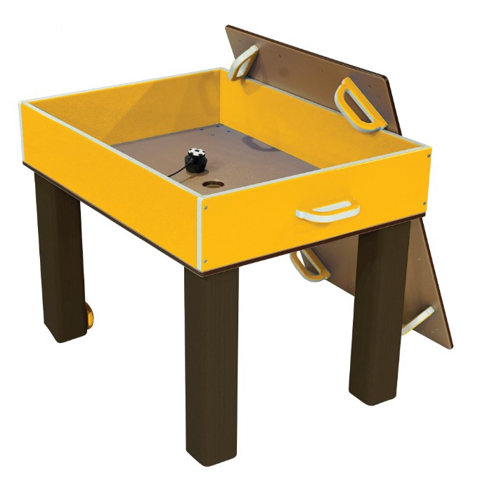 Alternate Image #1 of Nesting Nature Table - Toddler Height 20" - Yellow/Chocolate