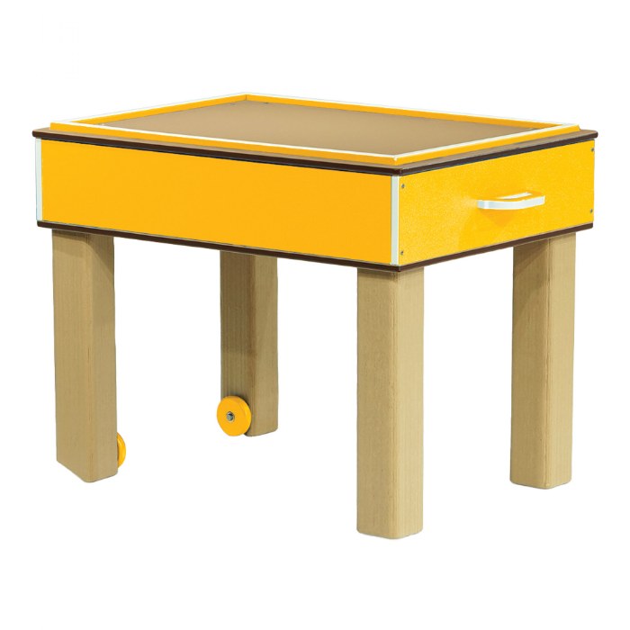 Alternate Image #1 of Nesting Nature Table - Toddler Height 20" - Yellow/Latte
