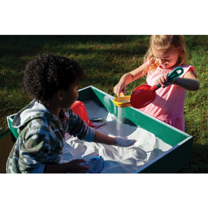 Alternate Image #1 of Nesting Nature Table - Preschool Height 24" - Blue/Chocolate