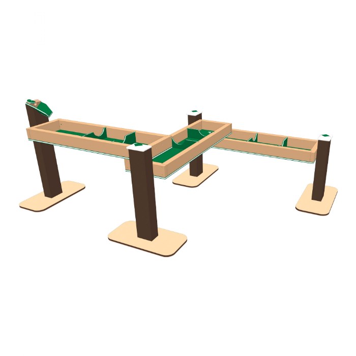 Alternate Image #1 of Triple Water Trough Zig-Zag - Portable