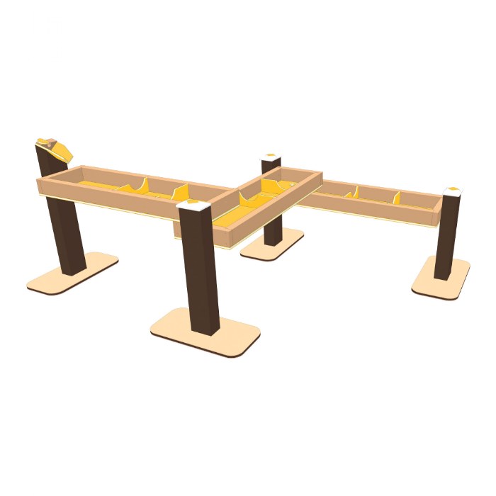 Alternate Image #1 of Triple Water Trough Zig-Zag - Portable