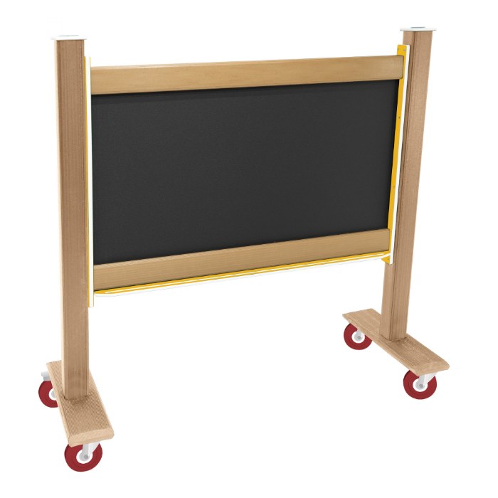 Alternate Image #1 of Magnetic Outdoor Chalkboard - With Casters