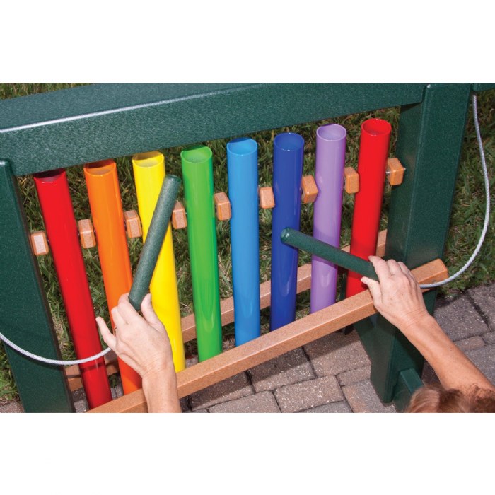 Alternate Image #1 of 8 Note Rainbow Chime Unit - Freestanding