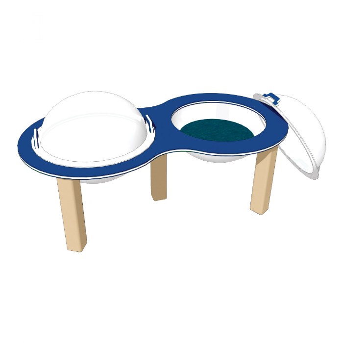 Primary Image of Double Nature Bowl - Portable - Blue/Latte