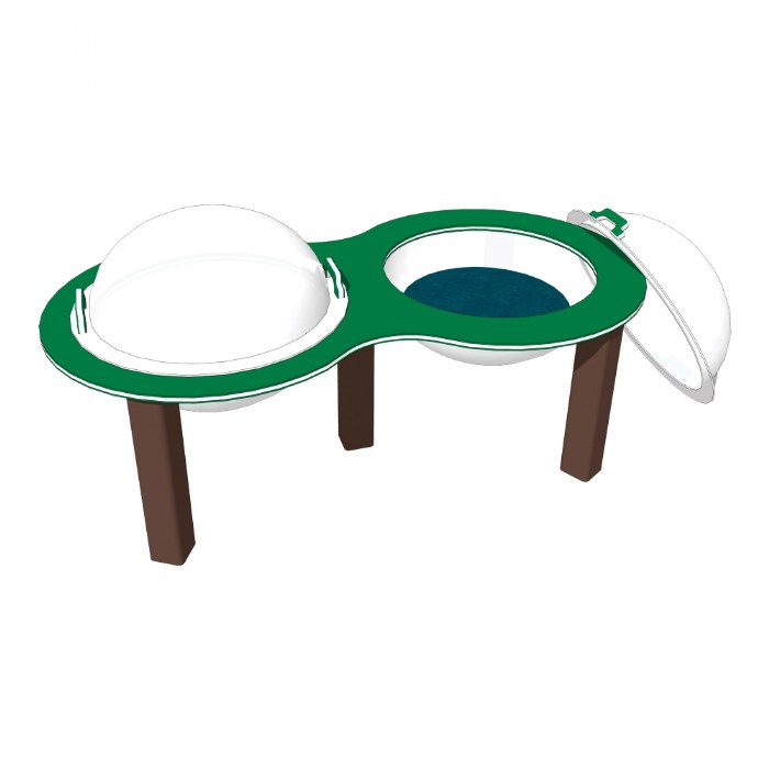 Primary Image of Double Nature Bowl - In Ground - Green/Chocolate