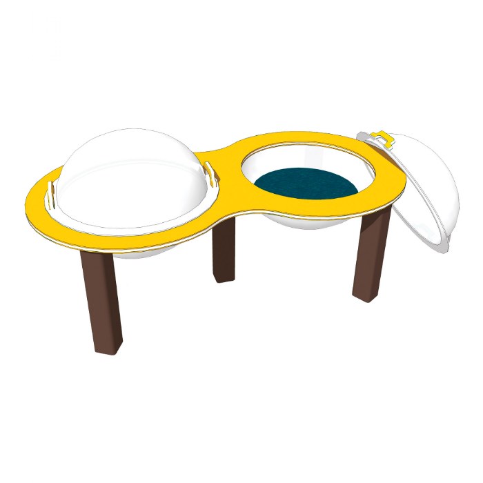 Primary Image of Double Nature Bowl - Portable - Yellow/Chocolate