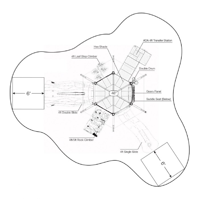 Alternate Image #1 of Hex Play with Shade - Primary Colors