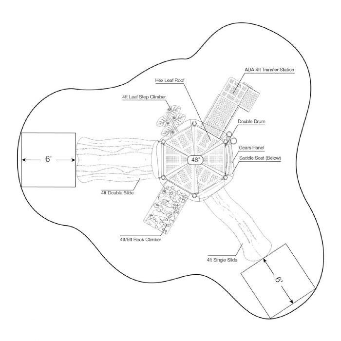Alternate Image #1 of Hex Play with Roof - Primary Colors