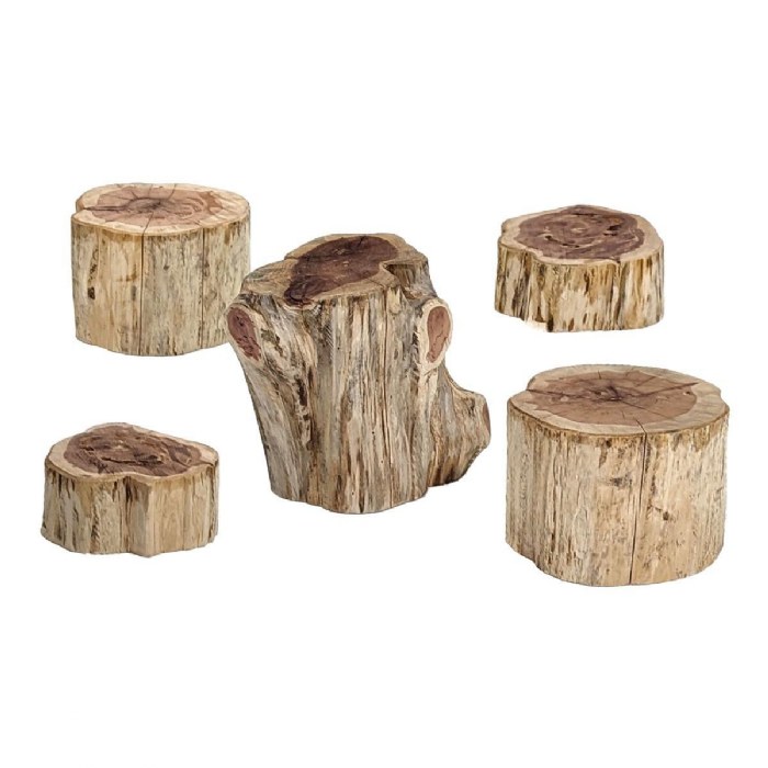 Primary Image of Wood Stepping Stumps - Set of 5