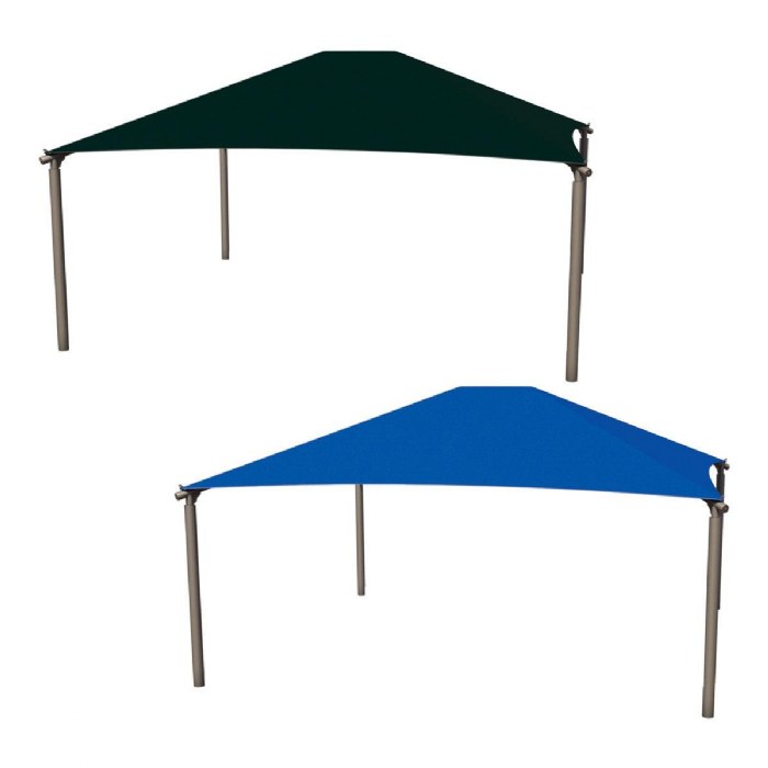 Primary Image of Square Hip 20' x 20' with 8' Entry 4-Post Shade