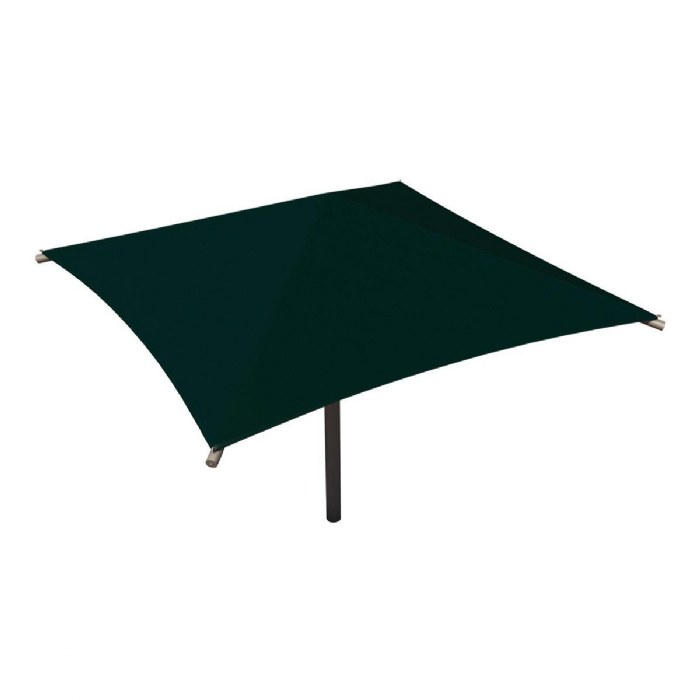 Alternate Image #1 of Umbrella Shade 12' x 12' with 8' Entry with Forest Green Fabric
