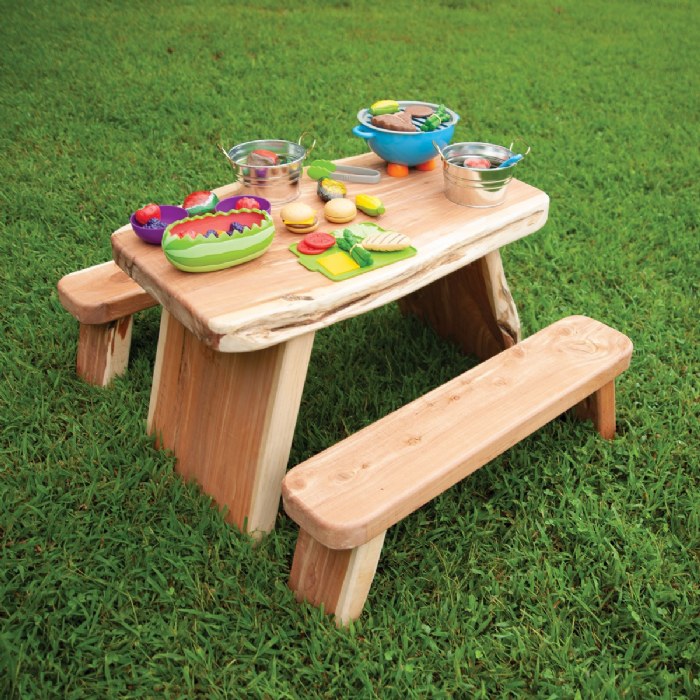 Alternate Image #1 of Wood Slab Leg Table - Toddler