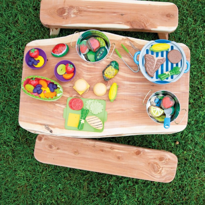 Alternate Image #1 of Wood Slab Leg Table - Preschool