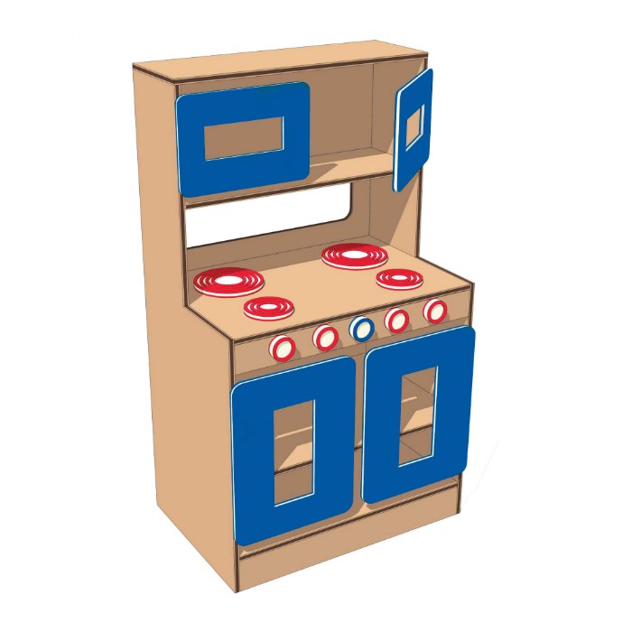 Primary Image of Kid Kitchen Stove & Microwave - Blue
