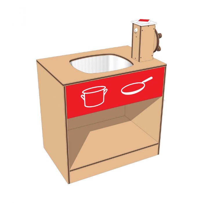 Primary Image of Kid Kitchen Faucet Sink with Hose Attachment - Red