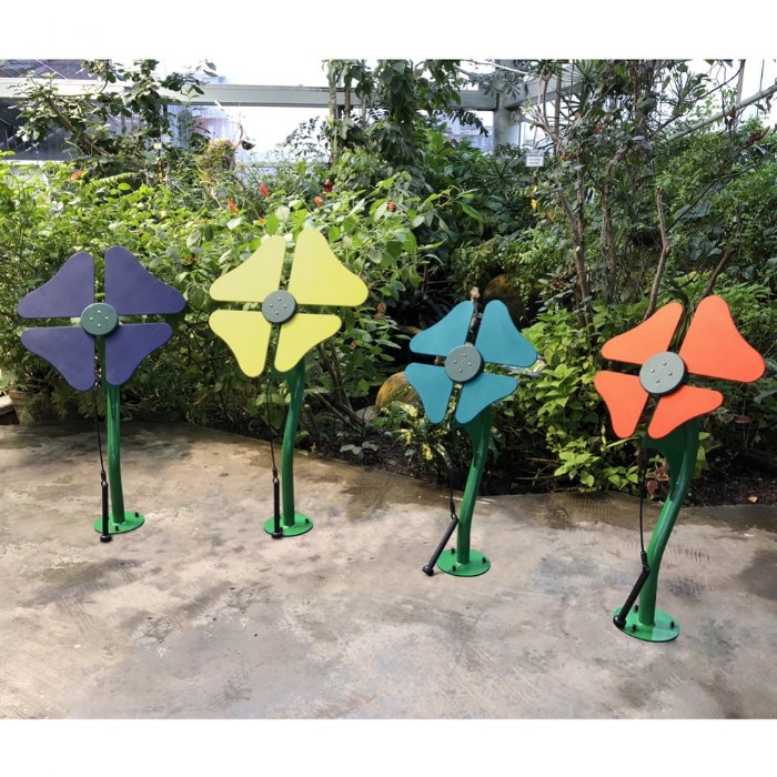 Alternate Image #1 of Musical Flowers Ensemble - Set of 4 - In-Ground Mount