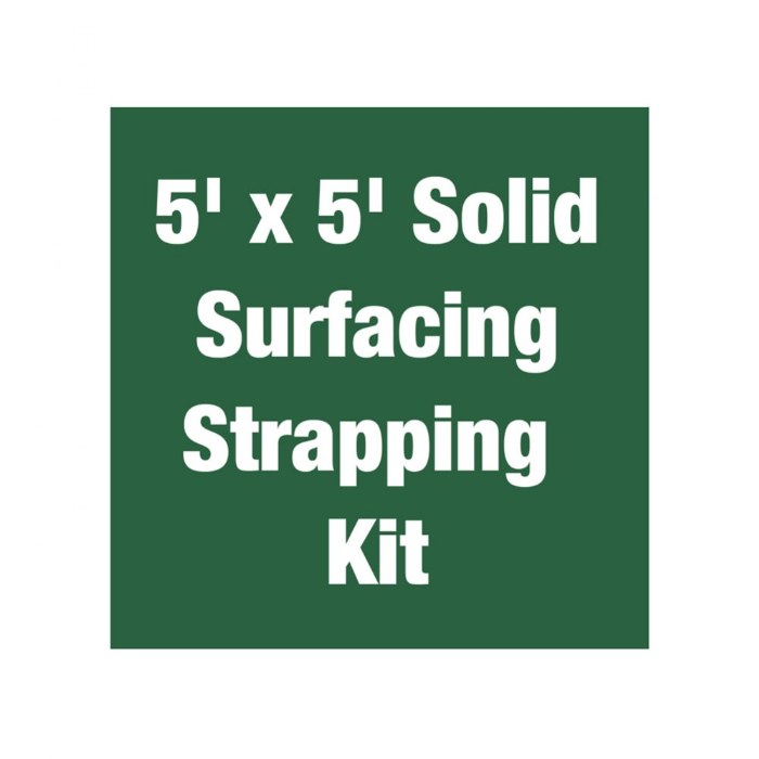 Primary Image of 5' x 5' Solid Surfacing Strapping Kit