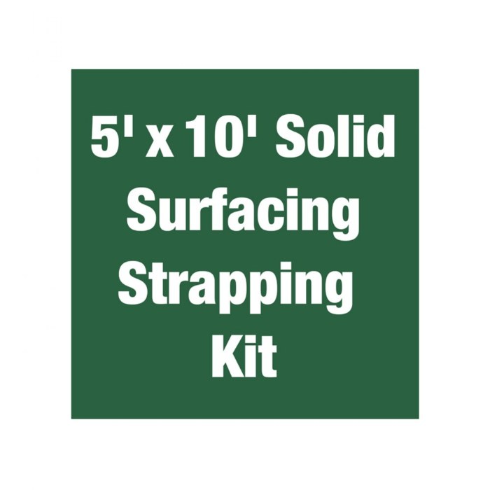Primary Image of 5' x 10' Solid Surfacing Strapping Kit