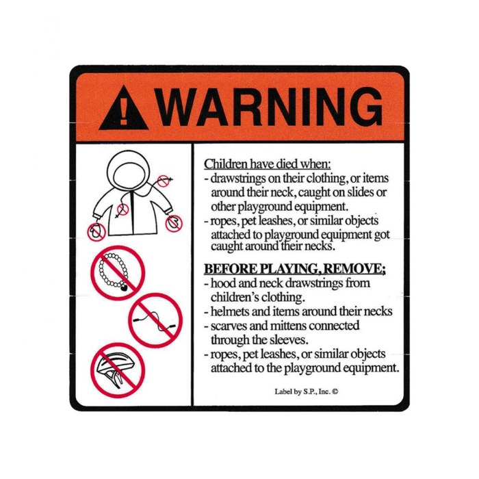 Primary Image of Strangulation Warning Label