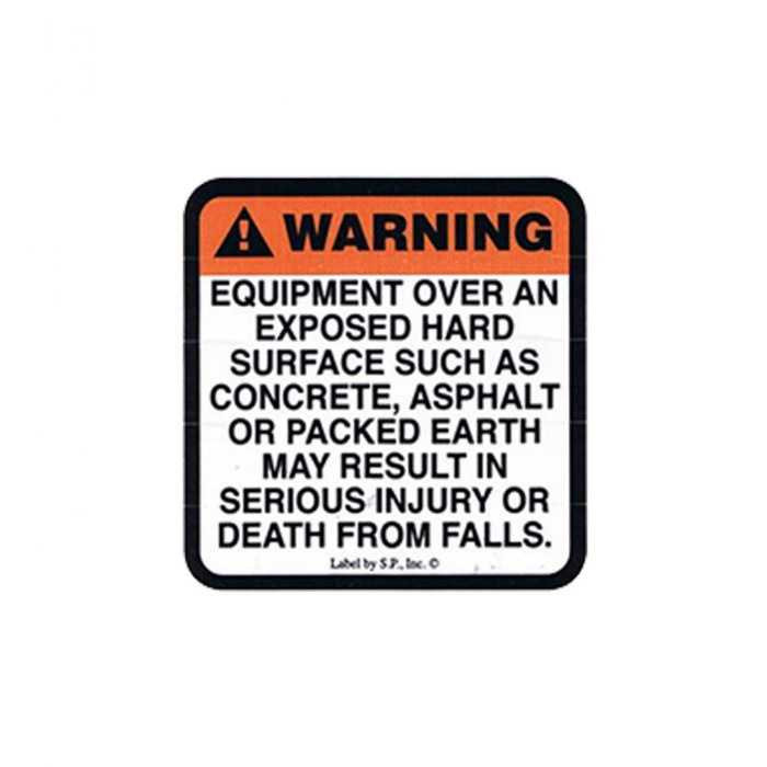 Primary Image of Surfacing Warning A Label
