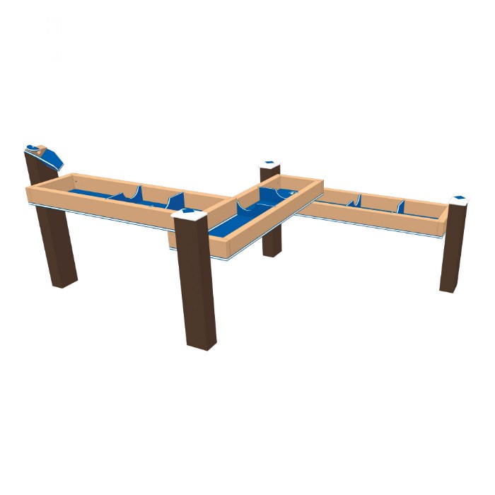 Alternate Image #1 of Triple Water Trough Zig-Zag - In-Ground Mount