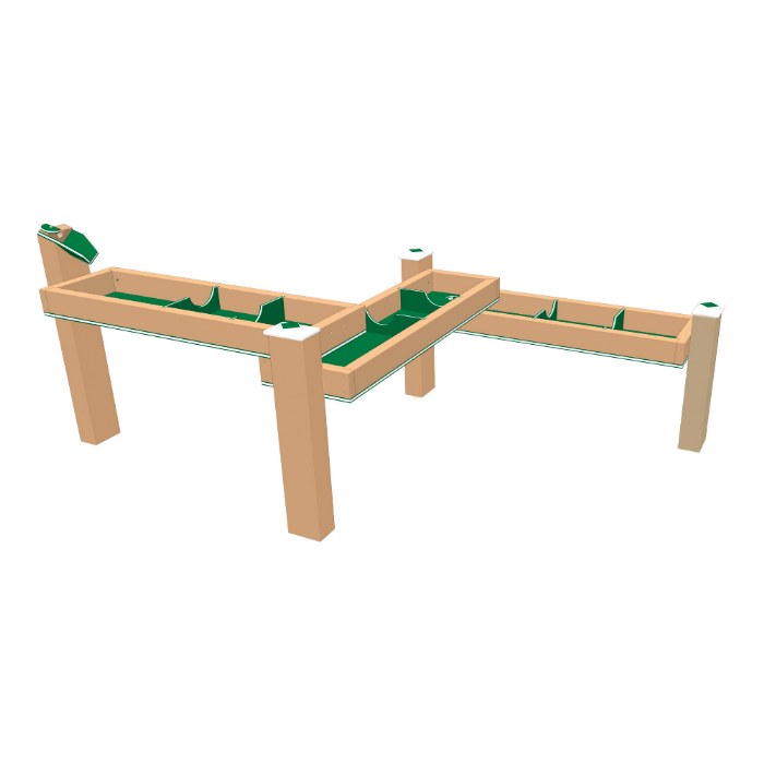 Alternate Image #1 of Triple Water Trough Zig-Zag - In-Ground Mount