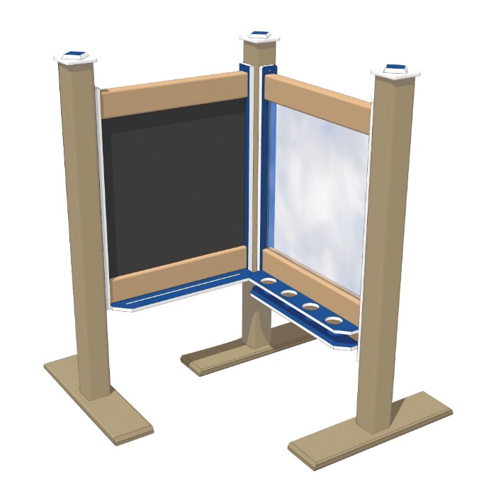 Primary Image of Chalkboard and Paint Panel - Blue/Latte