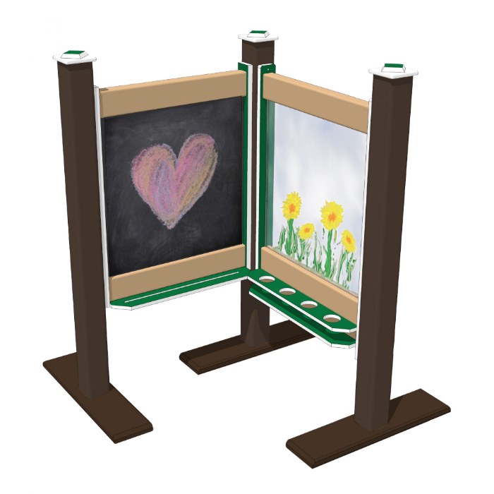 Alternate Image #1 of Chalkboard and Paint Panel - Green/Chocolate