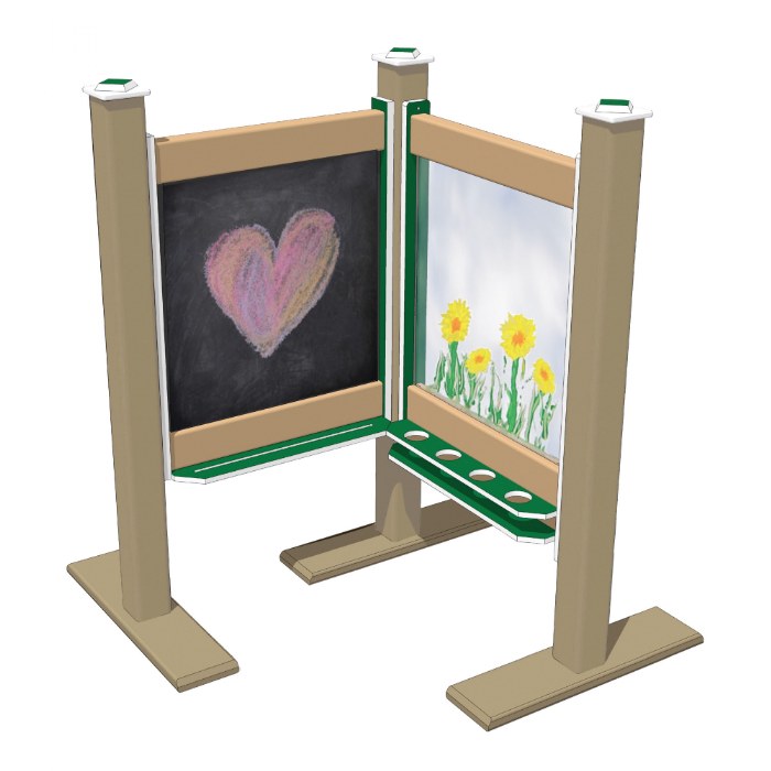 Alternate Image #1 of Chalkboard and Paint Panel - Green/Latte