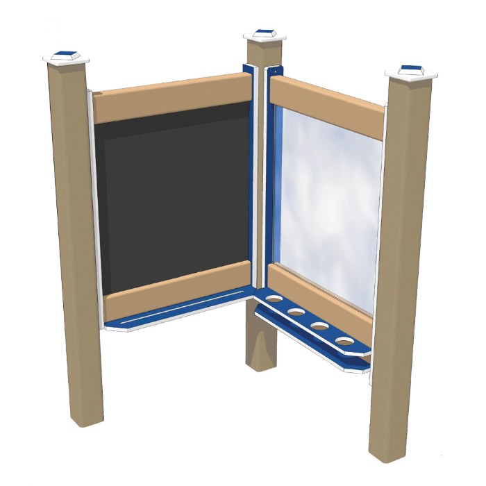 Primary Image of Chalkboard and Paint Panel - In-Ground - Blue/Latte