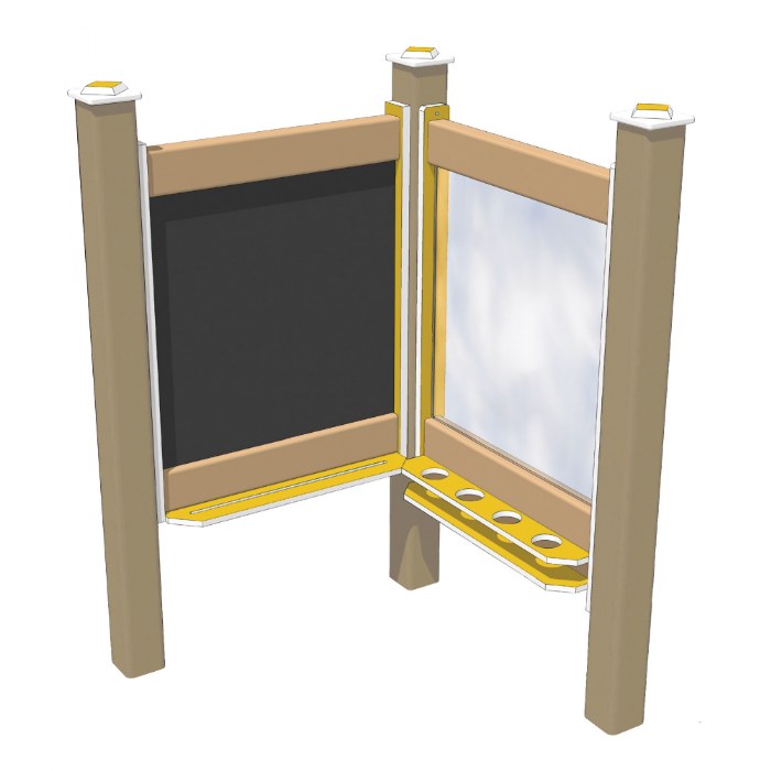 Primary Image of Chalkboard and Paint Panel - In-Ground - Yellow/Latte
