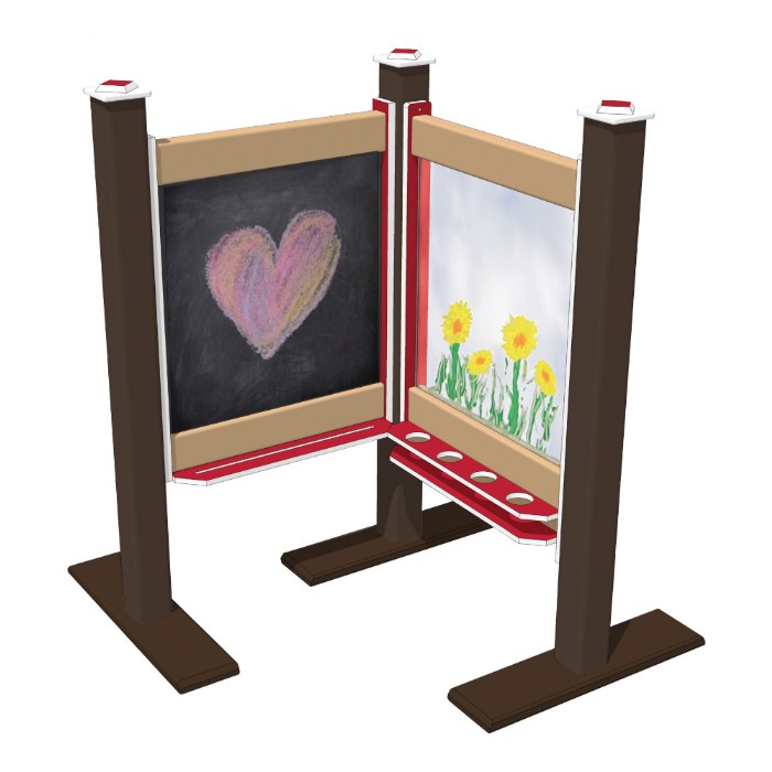 Alternate Image #1 of Chalkboard and Paint Panel - Red/Chocolate
