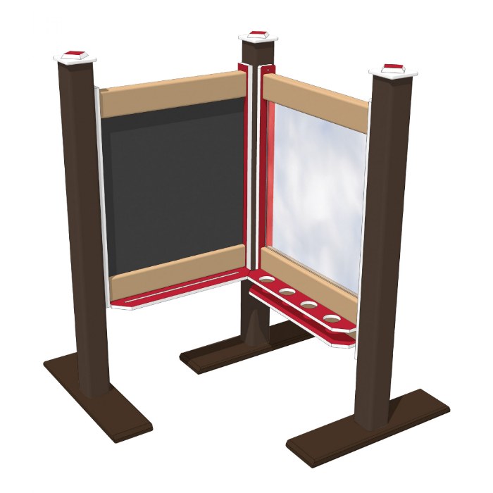 Primary Image of Chalkboard and Paint Panel - Red/Chocolate