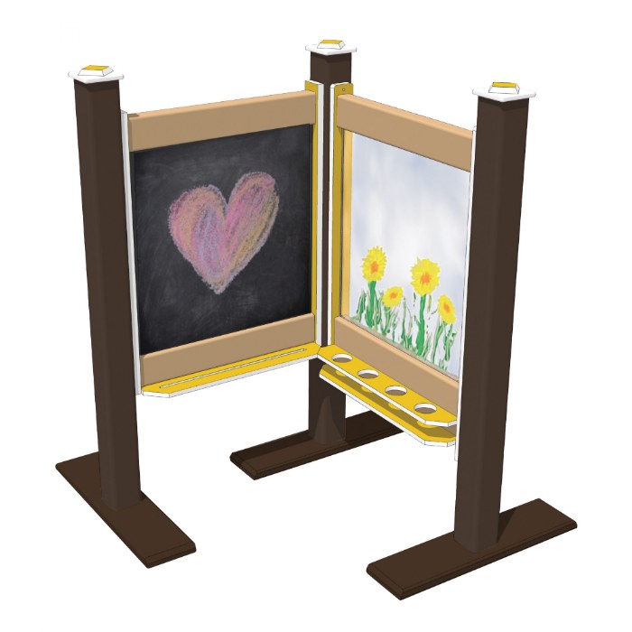 Alternate Image #1 of Chalkboard and Paint Panel - Yellow/Chocolate