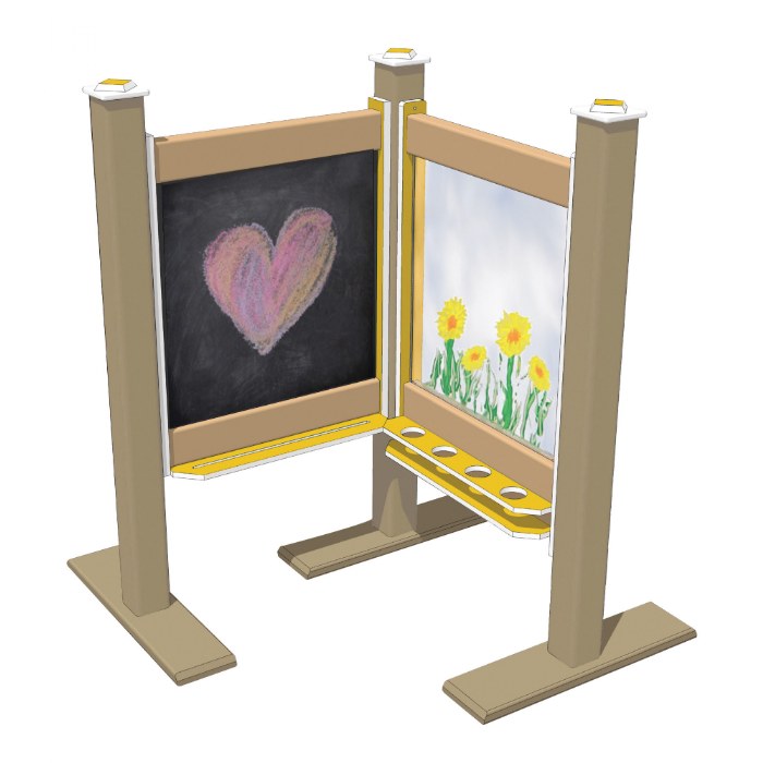 Alternate Image #1 of Chalkboard and Paint Panel - Yellow/Latte