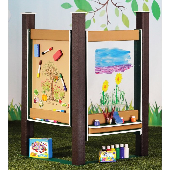 Alternate Image #1 of Chalkboard and Paint Panel - Blue/Chocolate