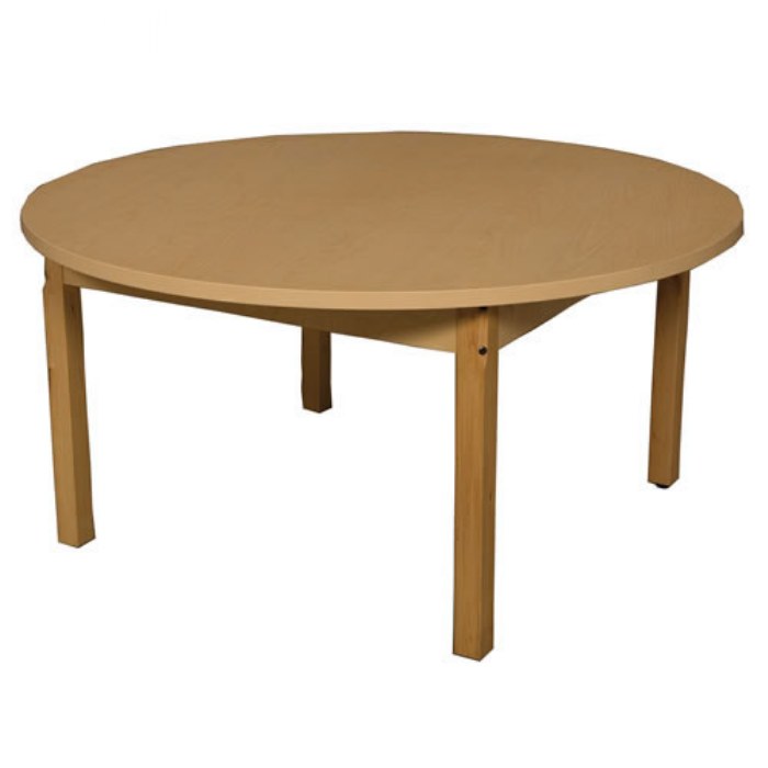 Primary Image of 48" Round High Pressure Laminate Table with Hardwood Legs - 20"